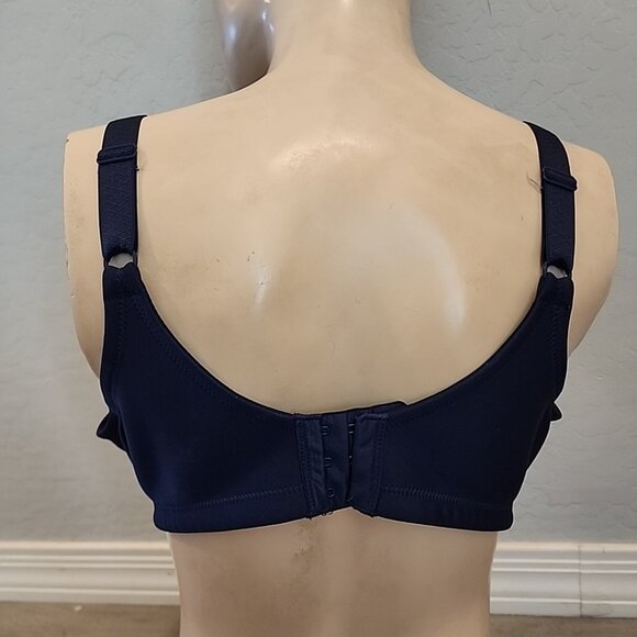 Vanity Fair Bra 42C Navy Blue Wireless Lightly Lined 71380 - Picture 2 of 3